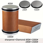Magnetic Angle Diamond Whetstone Set (Solid Wood Base)