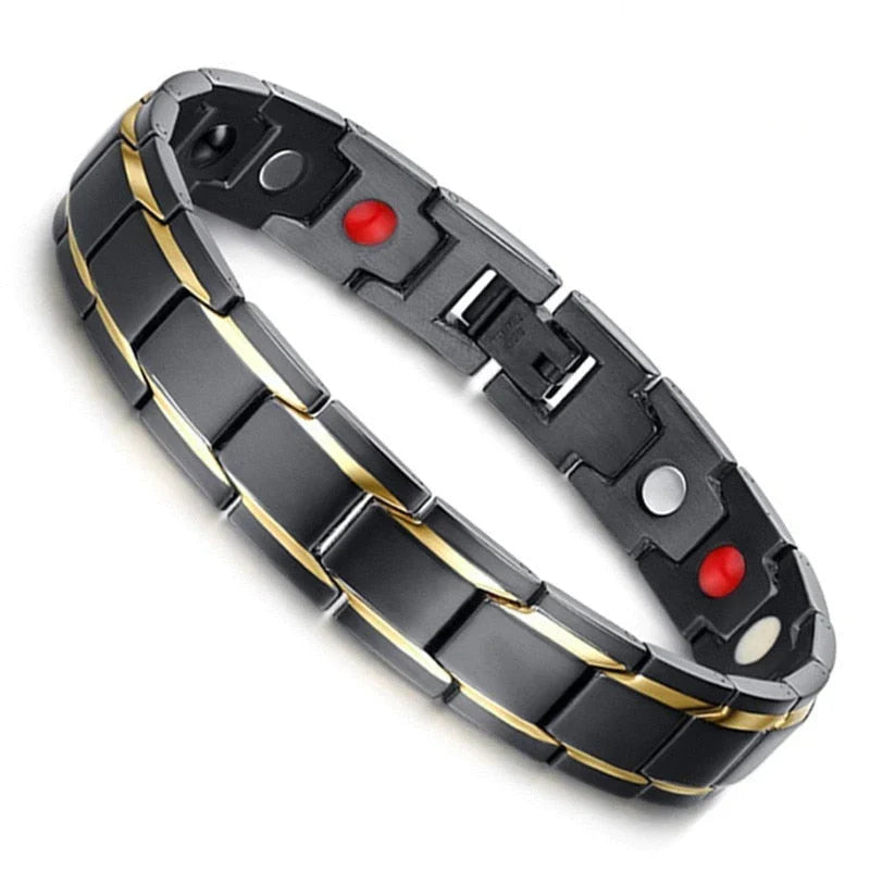 Magnetic Bracelet Hematite Stainless Steel Waterproof Adjustable