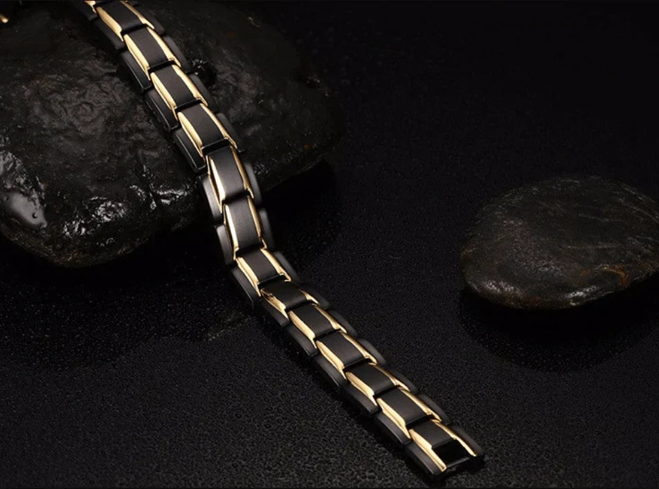 Magnetic Bracelet Hematite Stainless Steel Waterproof Adjustable