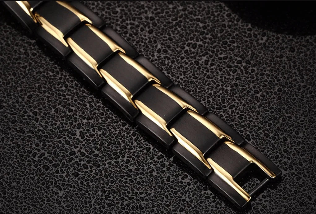 Magnetic Bracelet Hematite Stainless Steel Waterproof Adjustable