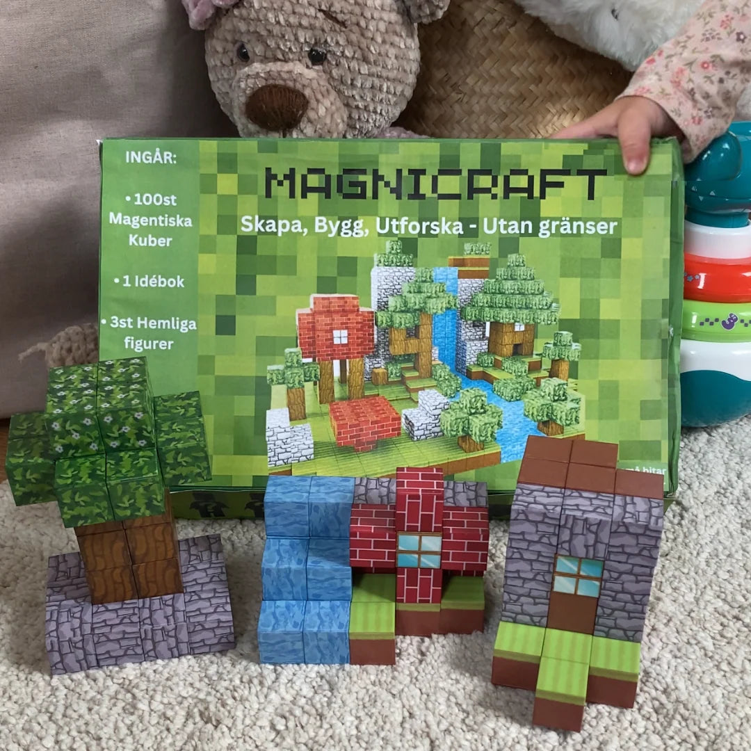 Magnetic Building Blocks 100-Piece Strong Magnets & Idea Book