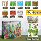 Magnetic Building Blocks 100-Piece Strong Magnets & Idea Book