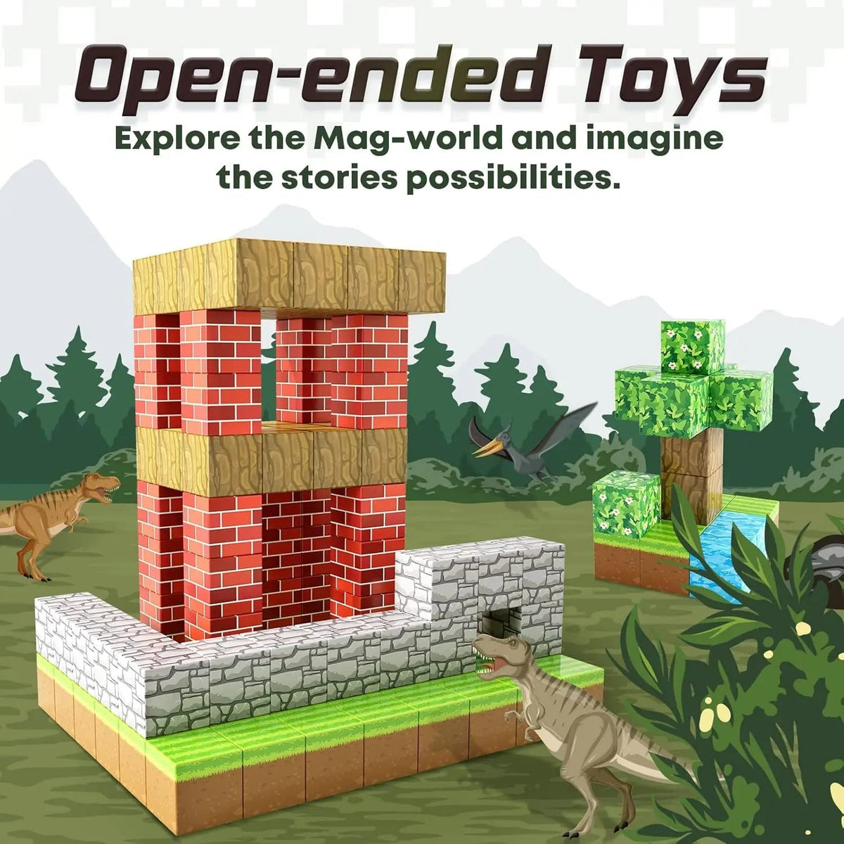 Magnetic Building Blocks STEM Easy Connect Non-Toxic