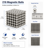 Magnetic Building Set 216 Pieces Durable Magnets