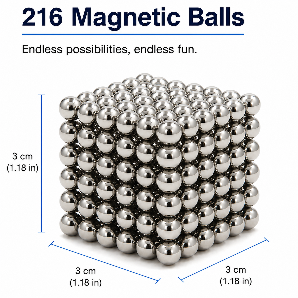 Magnetic Building Set 216 Pieces Durable Magnets