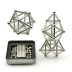 Magnetic Building Set 63-Piece Rod & Ball Metal Tin