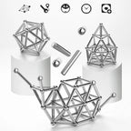 Magnetic Building Set 83 Pieces Metal Rods & Balls