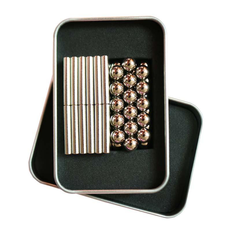 Magnetic Building Set 83 Pieces Metal Rods & Balls