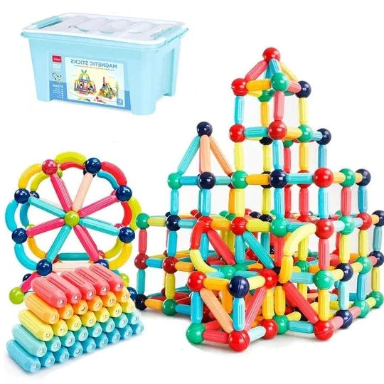 Magnetic Building Set 98 Pieces With Storage Box