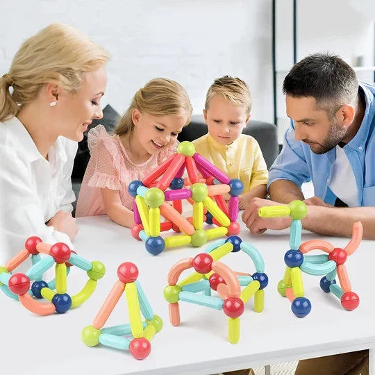 Magnetic Building Set 98 Pieces With Storage Box