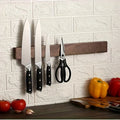 Magnetic Knife Strip Walnut Wood Powerful Magnets Wall Mount