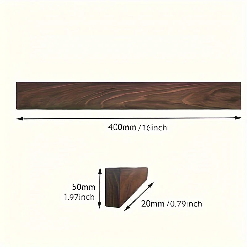 Magnetic Knife Strip Walnut Wood Powerful Magnets Wall Mount