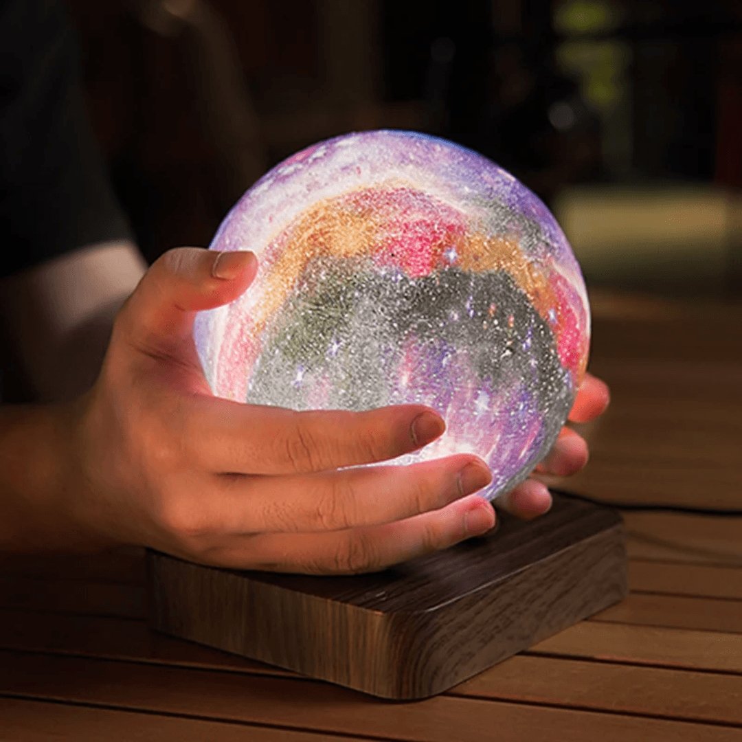 Magnetic Levitation Color-Changing LED Moon Lamp (6-Inch)