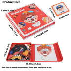 Magnetic Puzzle Toy Face-Creating & Dress-Up Book-Shaped Storage
