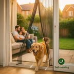 Magnetic Screen Door Auto-Close Custom Fit Polyester Mesh