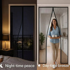 Magnetic Screen Door Auto-Close Custom Fit Polyester Mesh