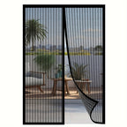 Magnetic Screen Door Center Split Auto-Close Polyester Mesh