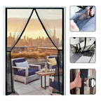 Magnetic Screen Door Center Split Auto-Close Polyester Mesh