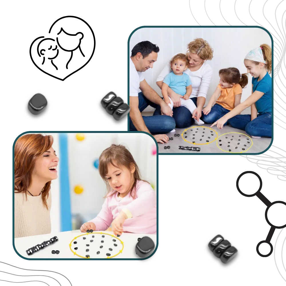 Magnetic Strategy Game Adjustable Rope 20 Pieces
