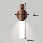 Magnetic USB-Rechargeable Motion-Sensing Wood Night Light