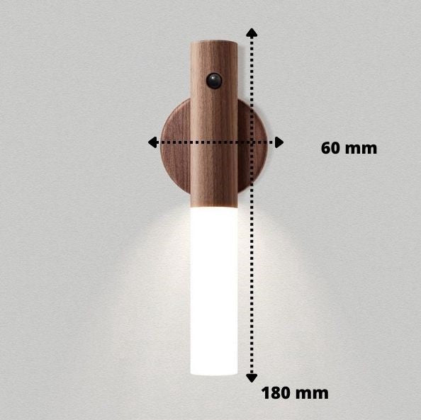 Magnetic USB-Rechargeable Motion-Sensing Wood Night Light