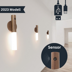 Magnetic USB-Rechargeable Motion-Sensing Wood Night Light