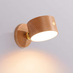 Magnetic USB-Rechargeable Touch-Activated Night Light (Wood Finish)