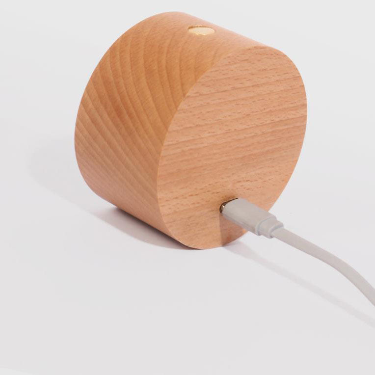 Magnetic USB-Rechargeable Touch-Activated Night Light (Wood Finish)