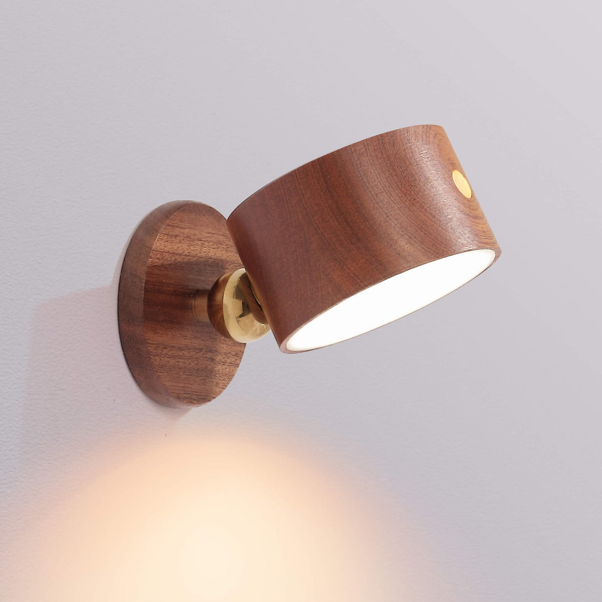 Magnetic USB-Rechargeable Touch-Activated Night Light (Wood Finish)