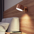 Magnetic USB-Rechargeable Touch-Activated Night Light (Wood Finish)