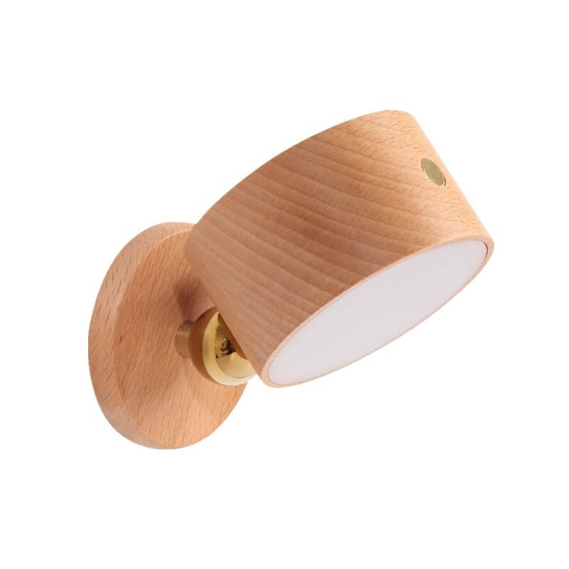 Magnetic USB-Rechargeable Touch-Activated Night Light (Wood Finish)
