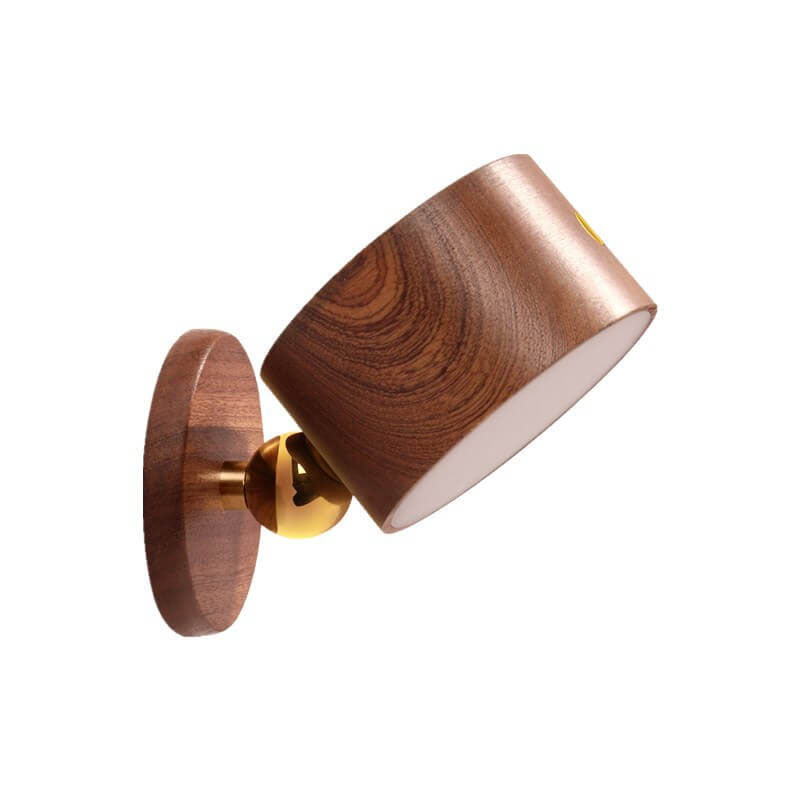 Magnetic USB-Rechargeable Touch-Activated Night Light (Wood Finish)