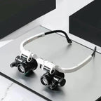 Magnifier Glasses Hands-Free Dual LED Three Magnifications