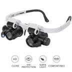 Magnifier Glasses Hands-Free Dual LED Three Magnifications