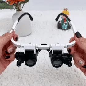 Magnifier Glasses Hands-Free Dual LED Three Magnifications