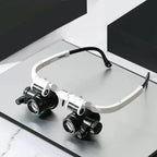 Magnifier Hands-Free 3 Interchangeable Lenses Dual LED