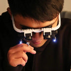 Magnifier Hands-Free 3 Interchangeable Lenses Dual LED