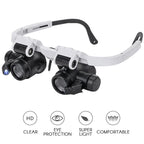 Magnifier Hands-Free 3 Interchangeable Lenses Dual LED