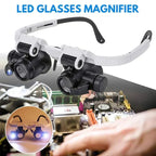Magnifier Headset LED Lights 8x-23x Lenses