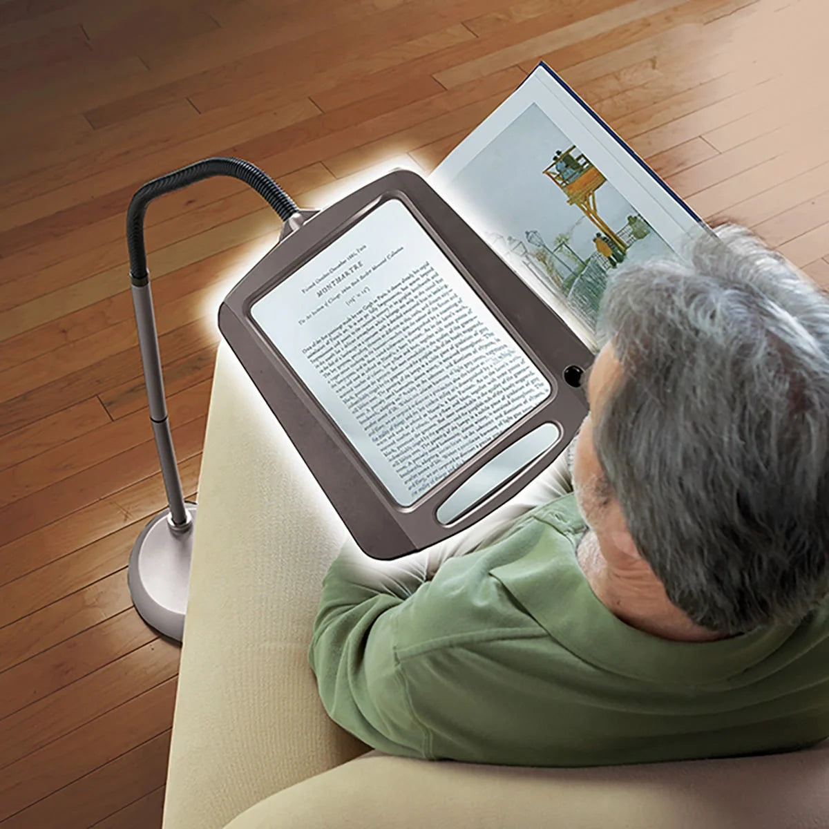 Magnifying Floor Lamp 3X Lens Daylight LED Gooseneck