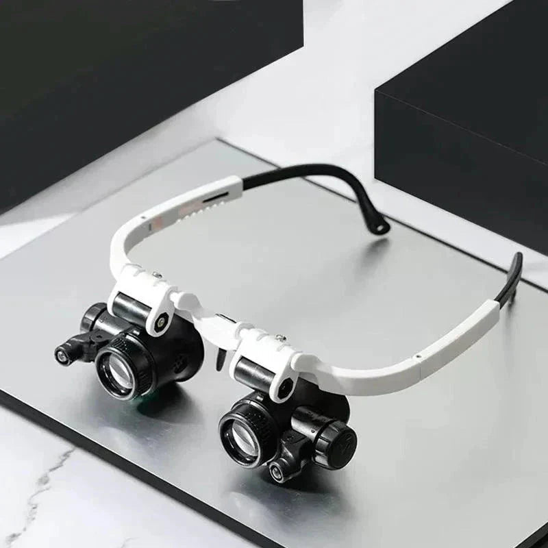Magnifying Headset Hands-Free Adjustable LED Three Lenses