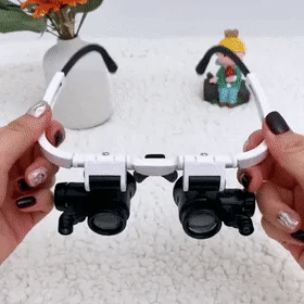 Magnifying Headset Hands-Free Adjustable LED Three Lenses