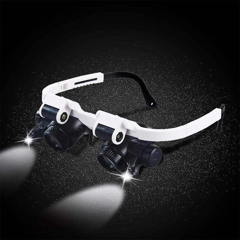 Magnifying Headset Up To 23x Dual LED Flip-Up Lenses