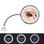 Magnifying Makeup Mirror 10X LED Cordless Gooseneck