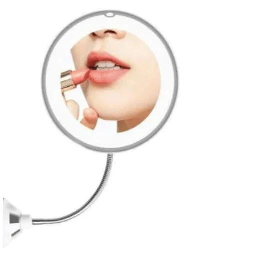 Magnifying Makeup Mirror 10X LED Cordless Gooseneck