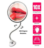 Magnifying Makeup Mirror 10X LED Cordless Gooseneck