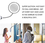 Magnifying Makeup Mirror 10X LED Cordless Gooseneck