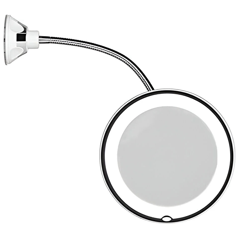 Magnifying Makeup Mirror 10X LED Lighting & Suction Base