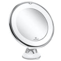 Magnifying Mirror Dual 7x 10x LED Suction Mount