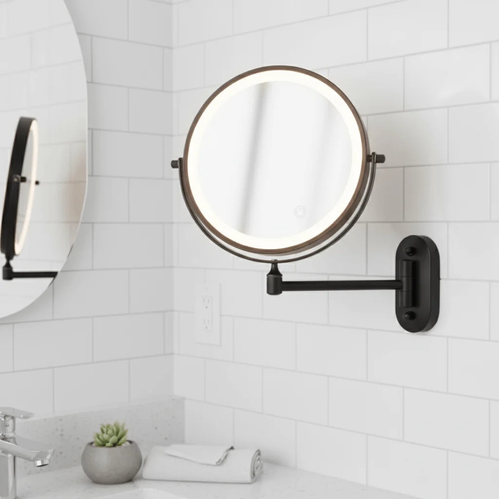 Magnifying Mirror Rechargeable LED Dimmable 8 Inch